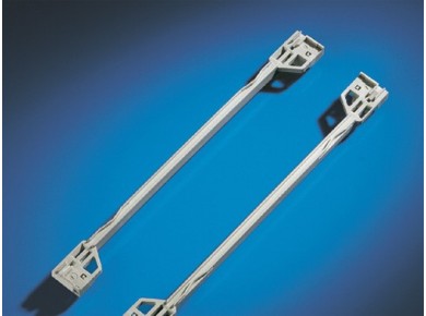 Plastic Grey keyable guide rails  with 1/2HP offset 160mm PCB depth (pk 10)